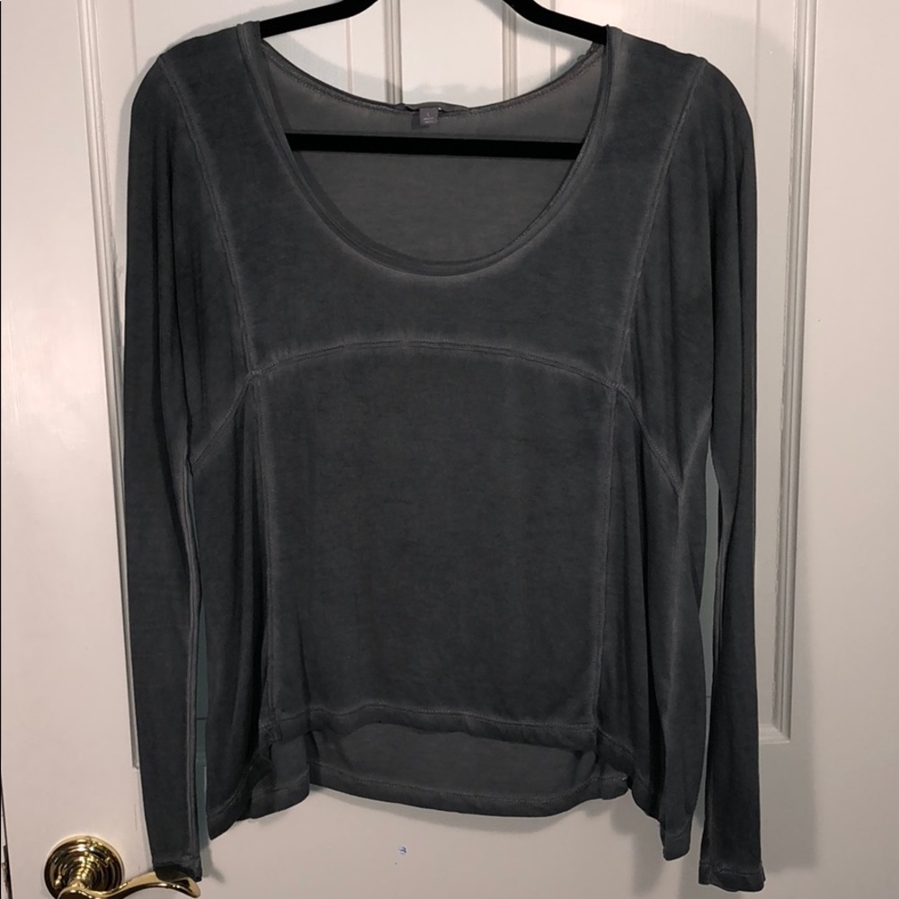 Soft Grey Acid Wash Long Sleeve